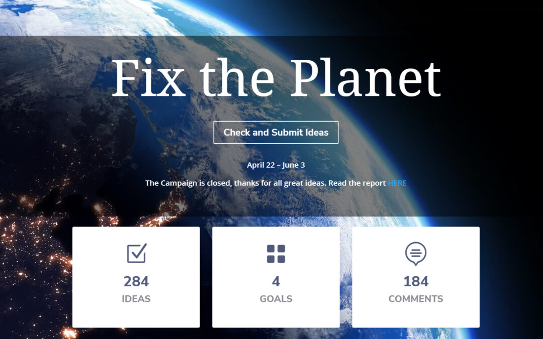 Fix the Planet – A Global Ideation Campaign for a Sustainable World